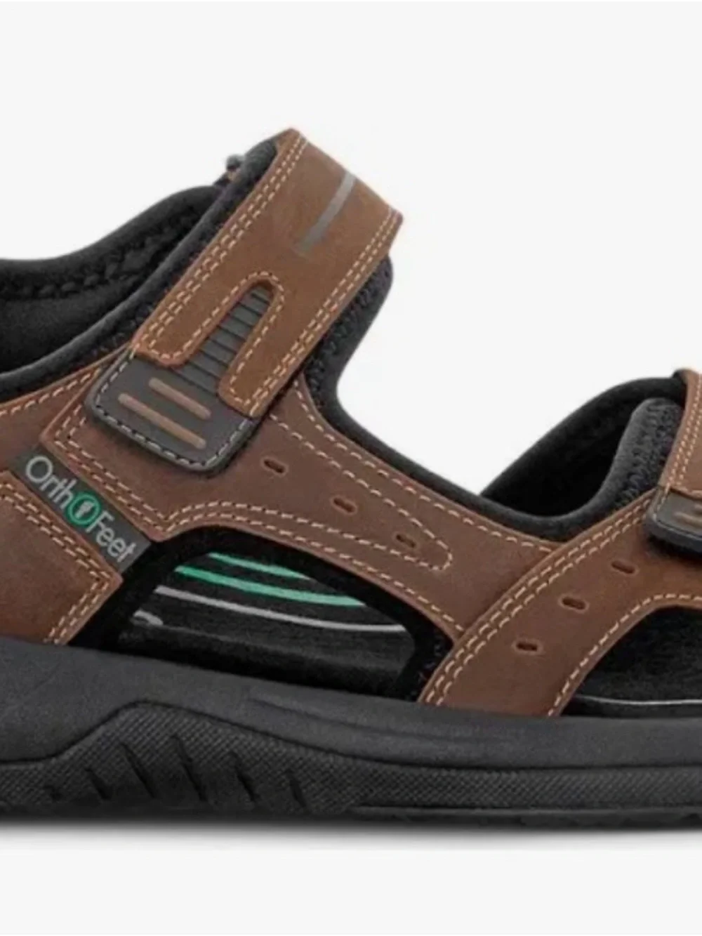 OrthoFeet Men’s Gemini Leather Upper Sandal never used. Sz. 12